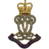 Queen's Own Hussars Officer's Collar Badge - Queen's Crown