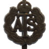 Auxiliary Territorial Service (A.T.S.) WW2 Plastic Economy Cap Badge