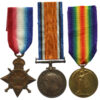 WW1 1914-15 Star Medal Trio - Pte. J.J. Wright, York & Lancaster Regiment - Wounded