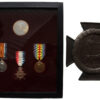 WW1 Gallipoli Casualty 1914-15 Star Medal Trio and Memorial Plaque - Sjt. J.A. Sharpe, 9th Bn. West Yorkshire Regiment - K.I.A. 9/8/15