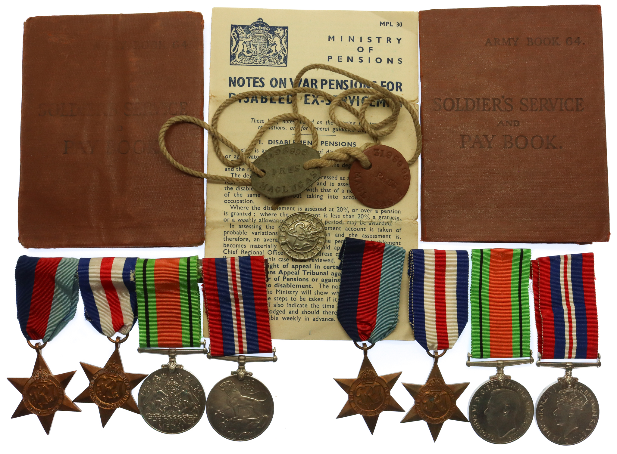 WW2 Family Medal Group to the MacLucas Brothers from Girvan, Ayrshire
