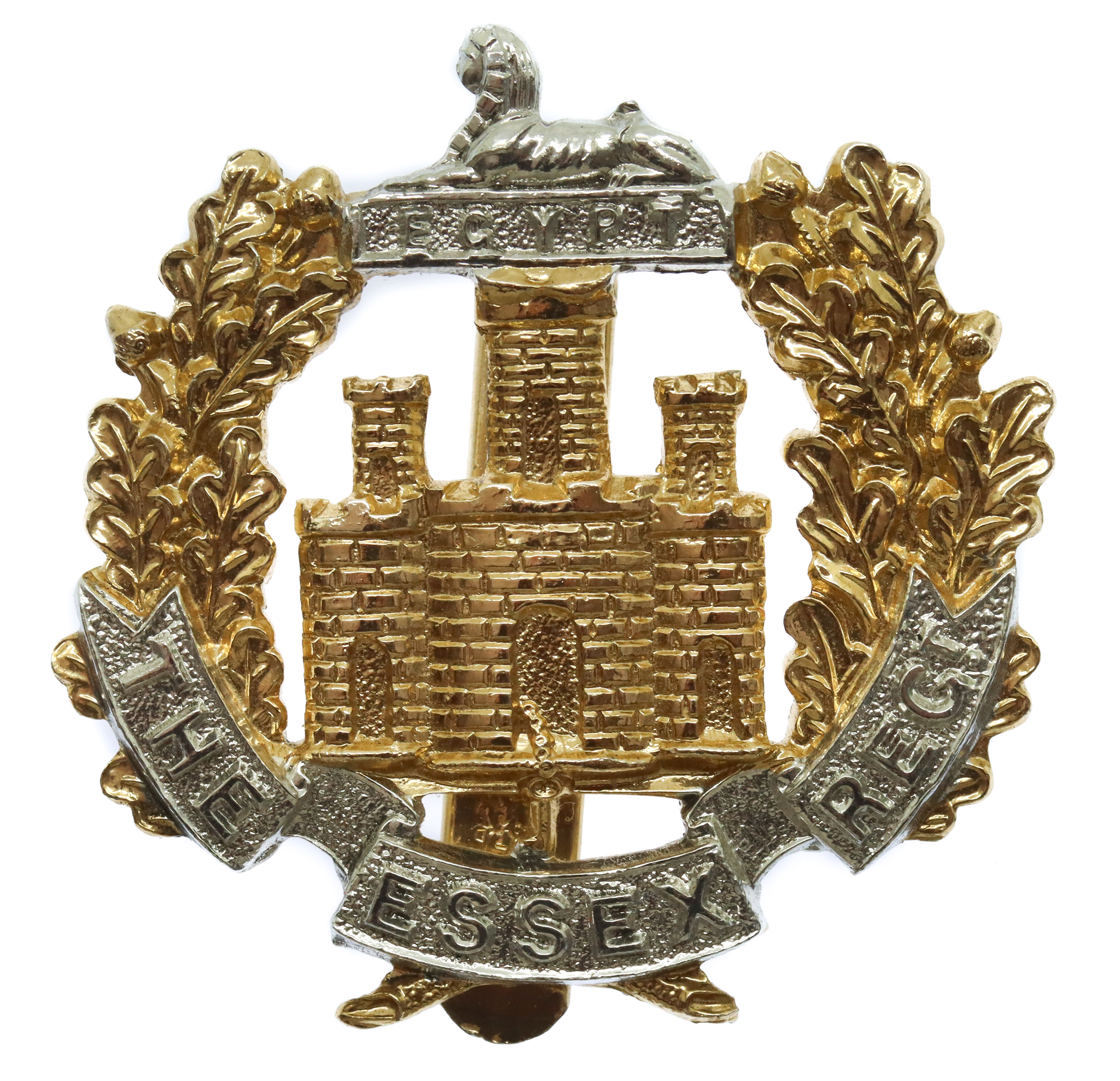 Essex Regiment Anodised (Staybrite) Cap Badge