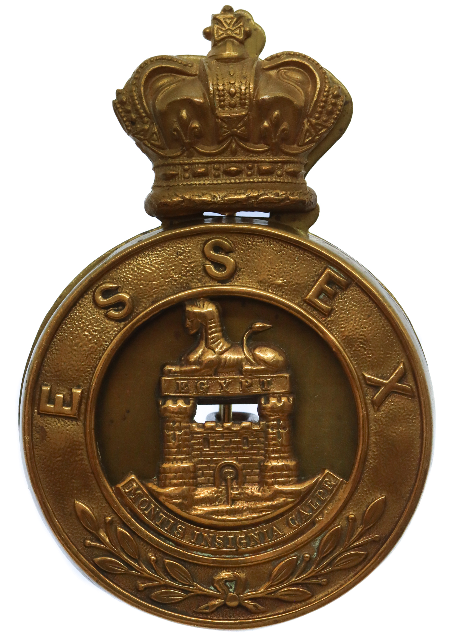 Victorian Essex Regiment 2 Part Glengarry Badge Helmet Plate Centre (c.1881-1896)