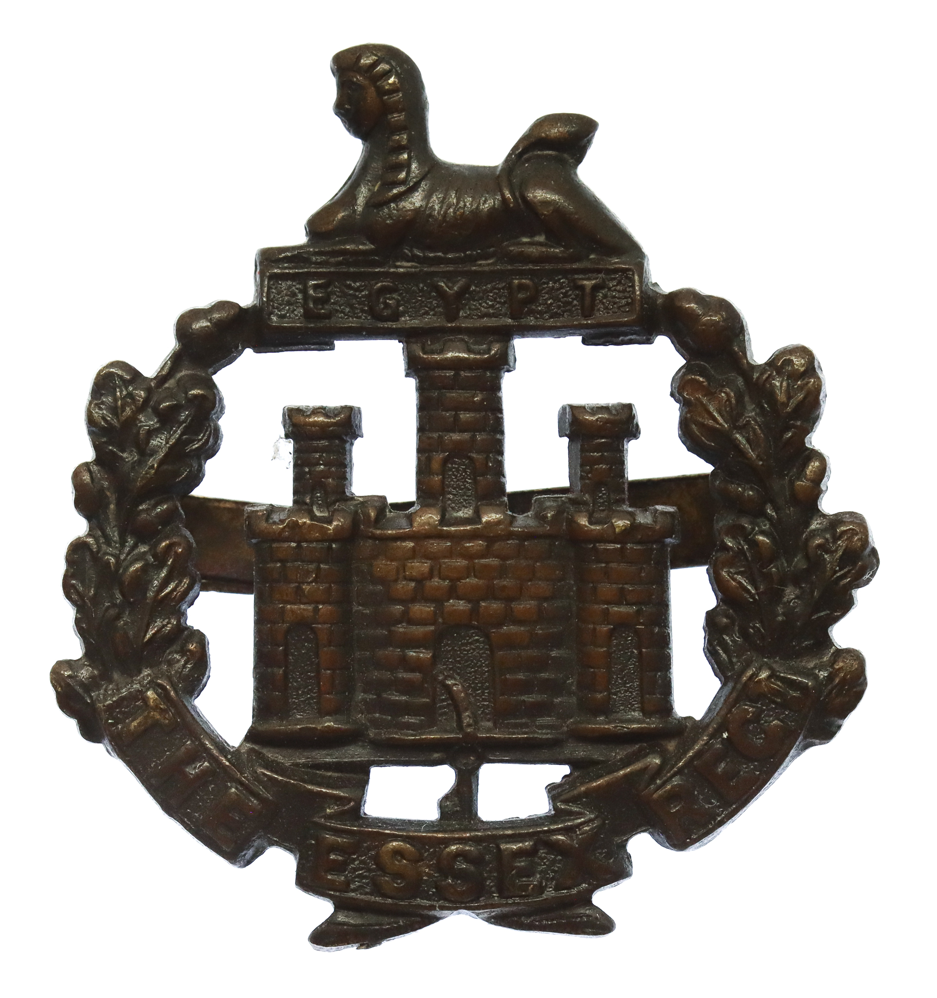 Essex Regiment Officer's Service Dress Cap Badge (Ludlow)
