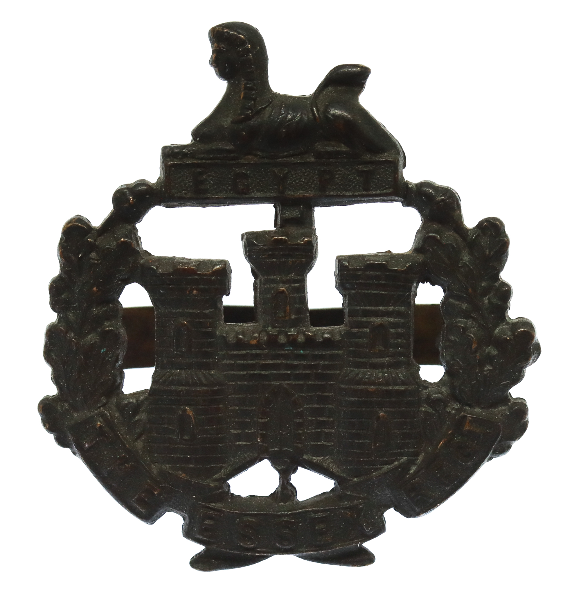 Essex Regiment Officer's Service Dress Cap Badge (c.1902)