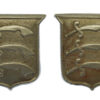 Pair of Essex Regiment (Volunteers) White Metal Collar Badges
