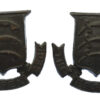 Pair of Essex Regiment Officer's Service Dress Collar Badges 