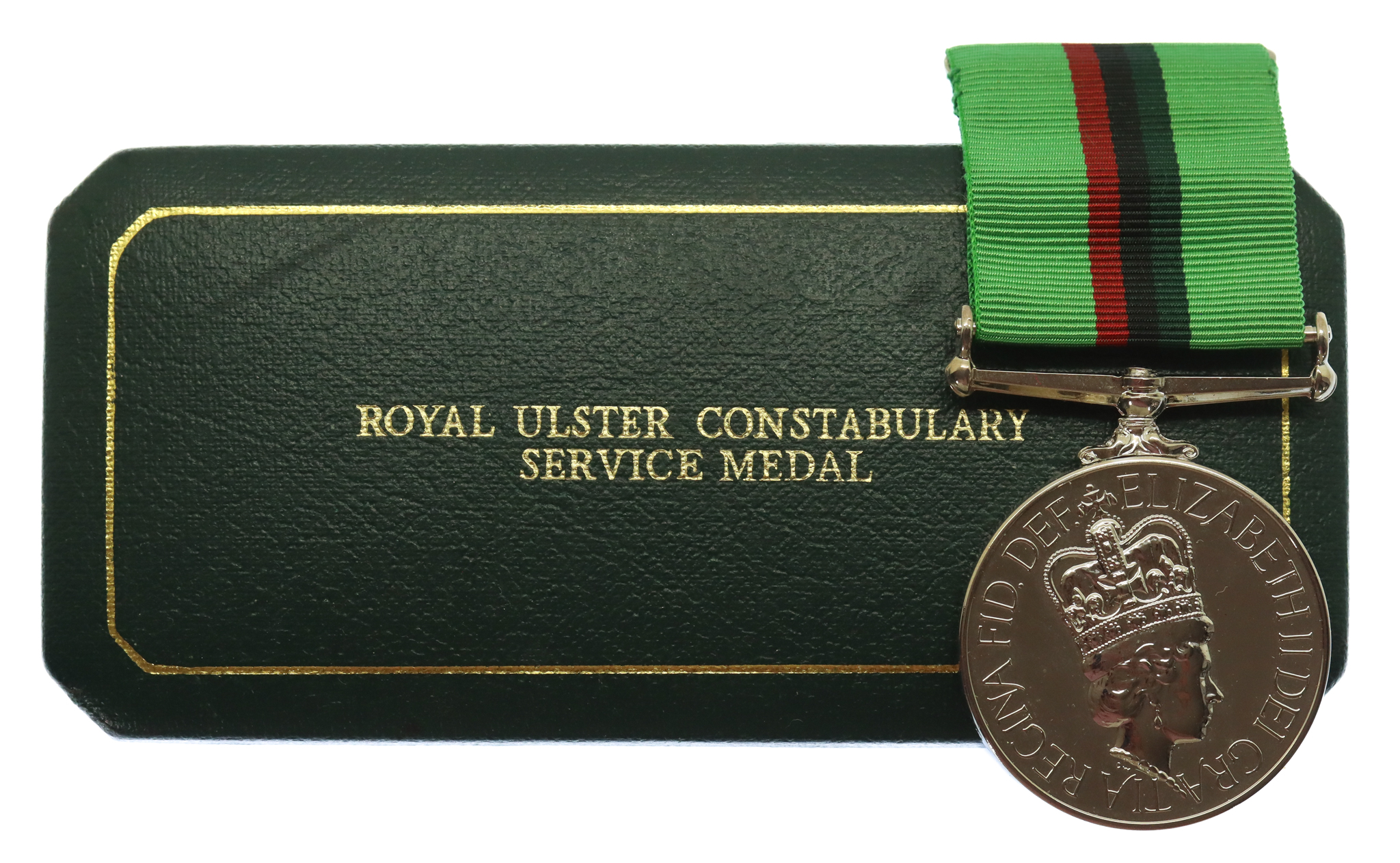 Royal Ulster Constabulary Service Medal in Box of Issue - R/Const. A.J. Wilson