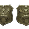 Pair of Leeds City Police White Metal Collar Badges