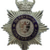 Derbyshire Constabulary Enamelled Helmet Plate - Queen's Crown