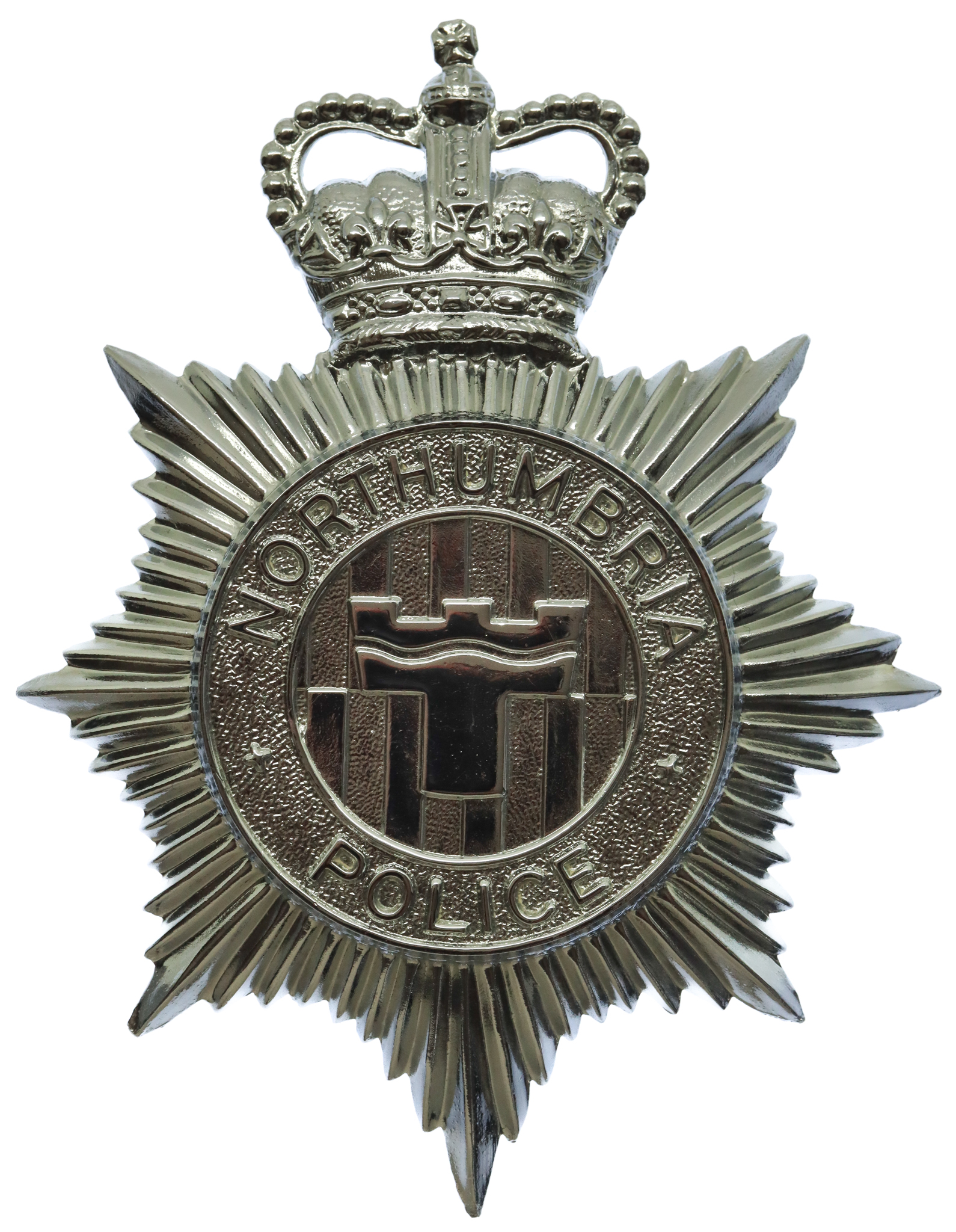 Northumbria Police Helmet Plate - Queen's Crown