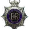 Bedfordshire Police Enamelled Helmet Plate - Queen's Crown
