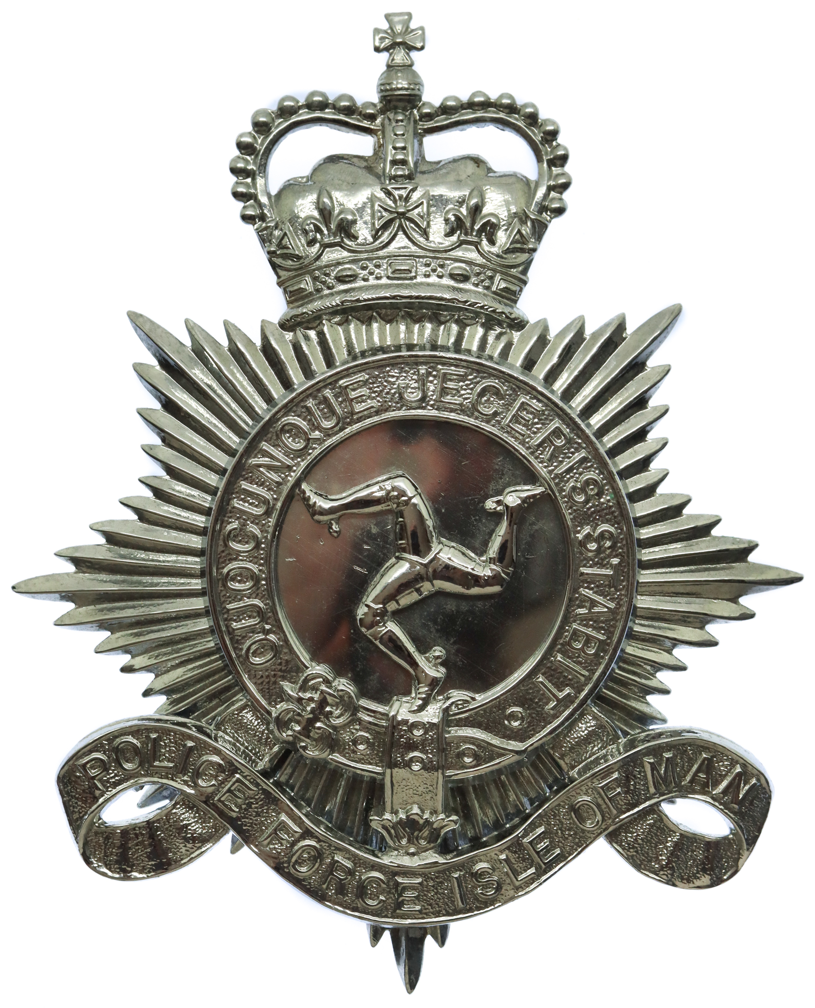 Isle of Man Constabulary Helmet Plate - Queen's Crown