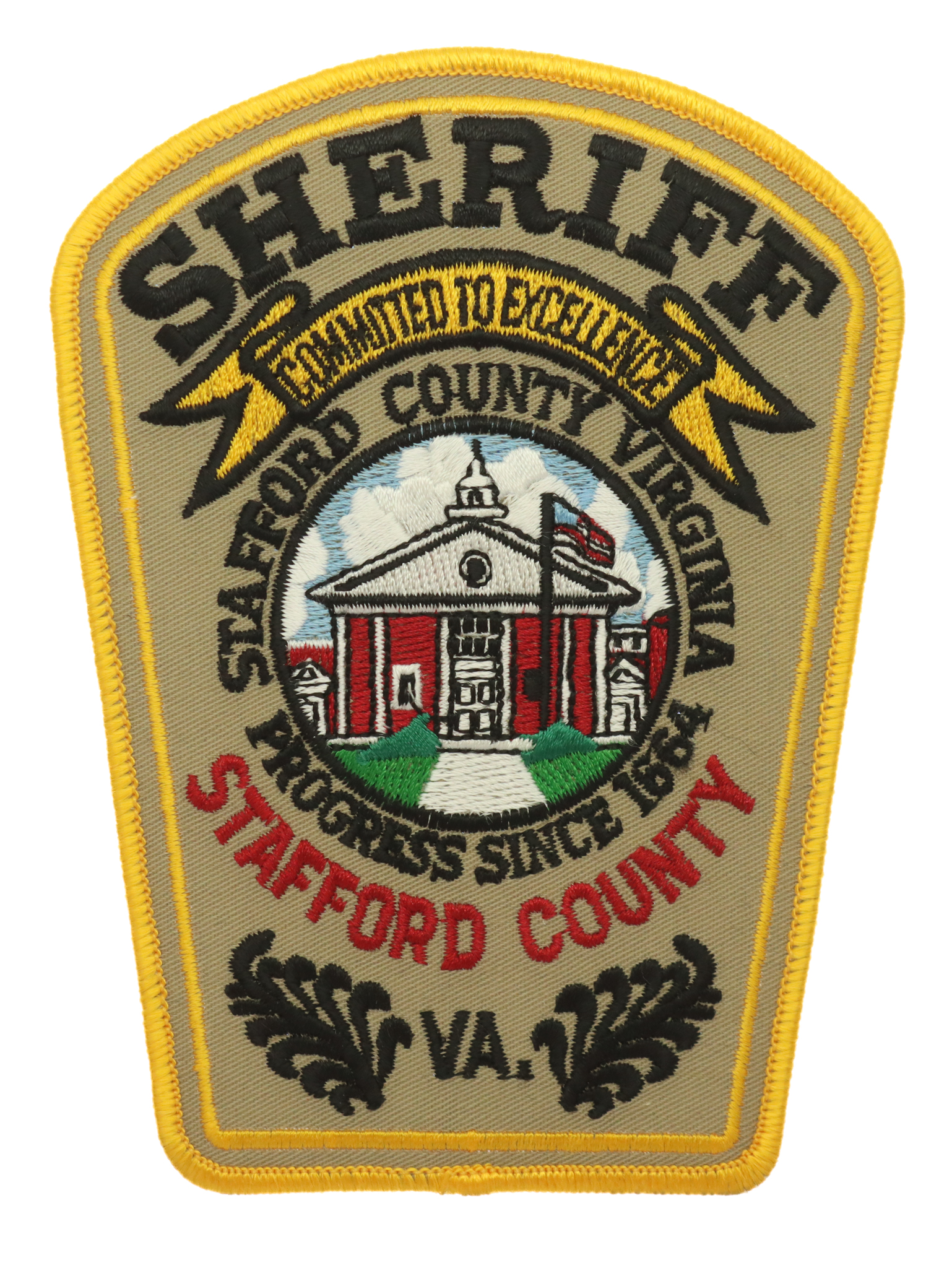 United States Stafford County VA. Sheriff Cloth Patch Badge