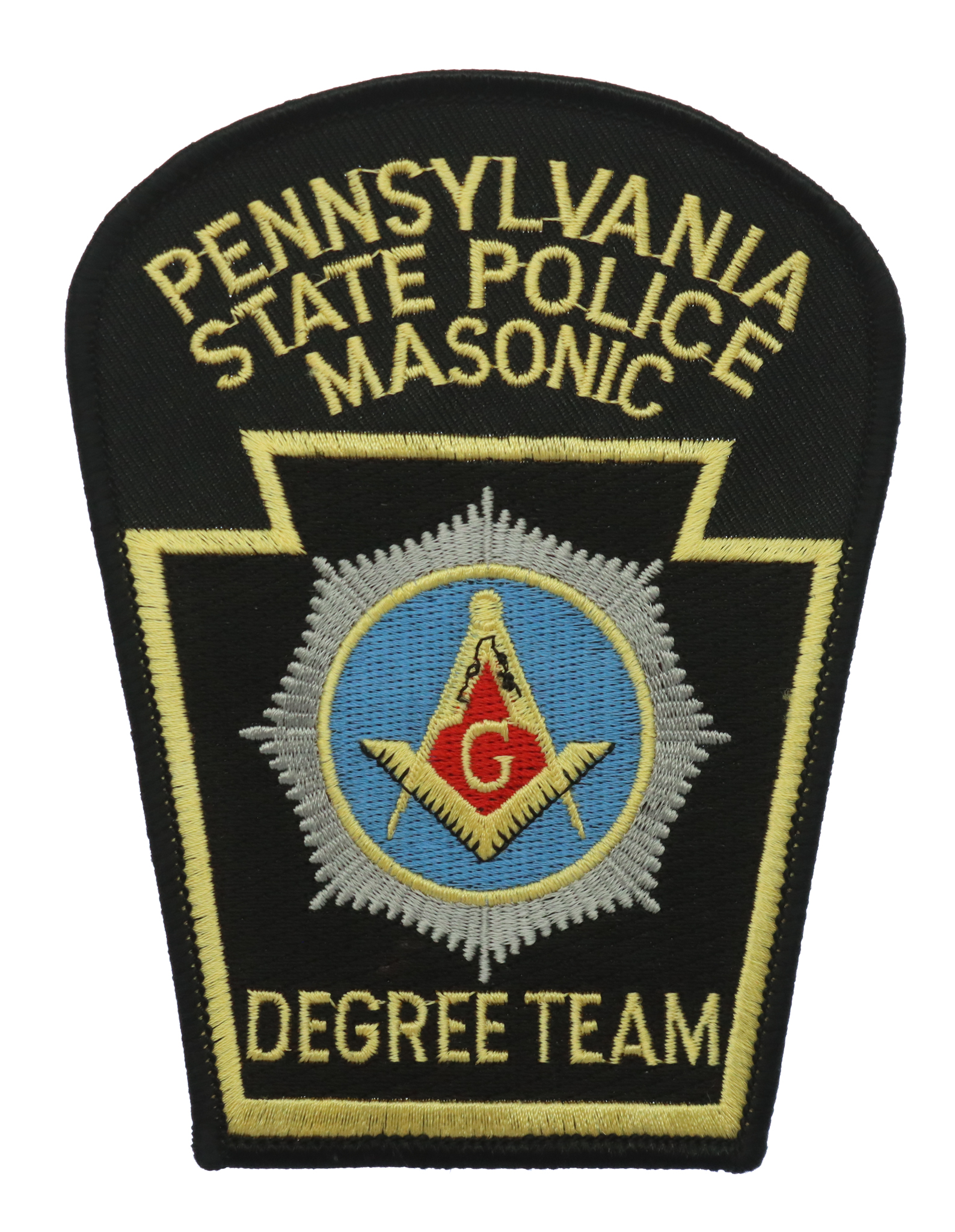 United States Pennsylvania State Police Masonic Degree Team Cloth Patch Badge