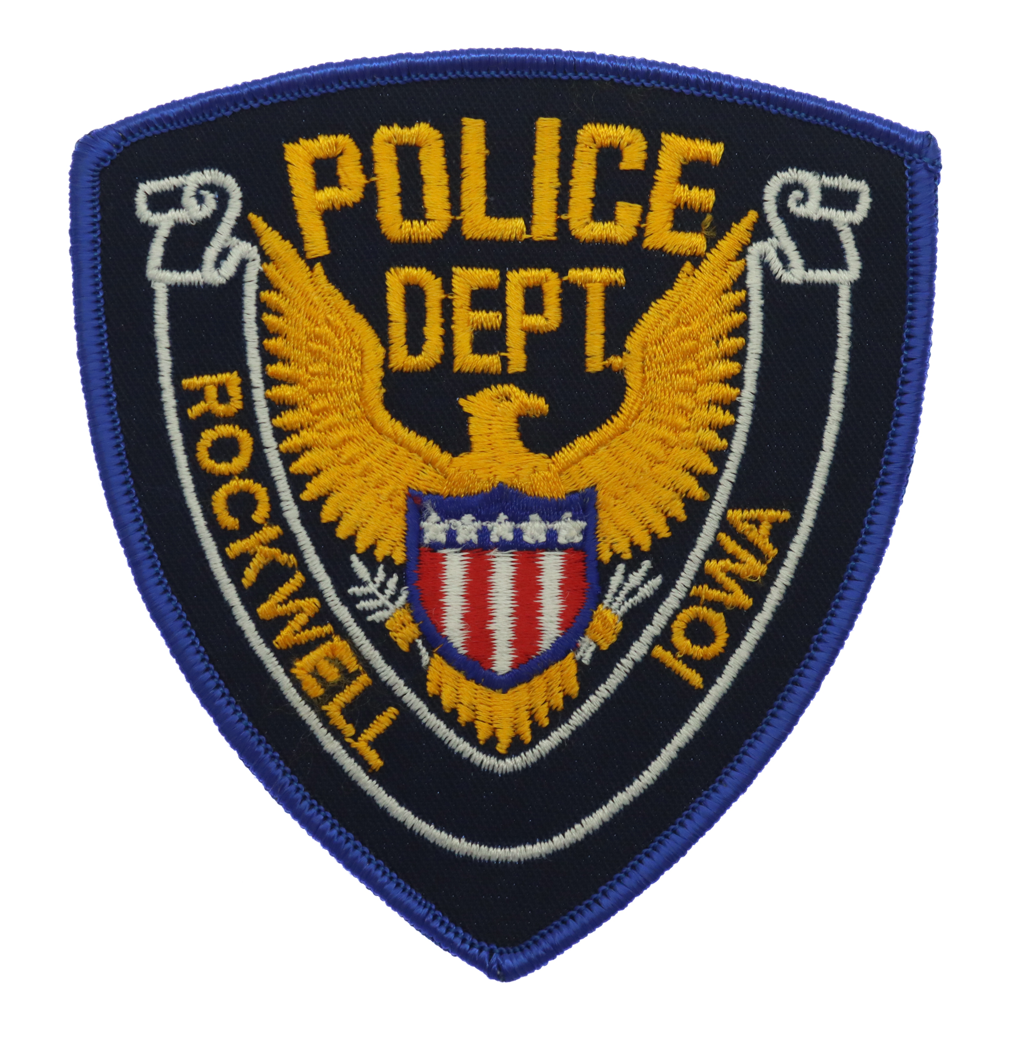United States Rockwell Iowa Police Dept. Cloth Patch Badge