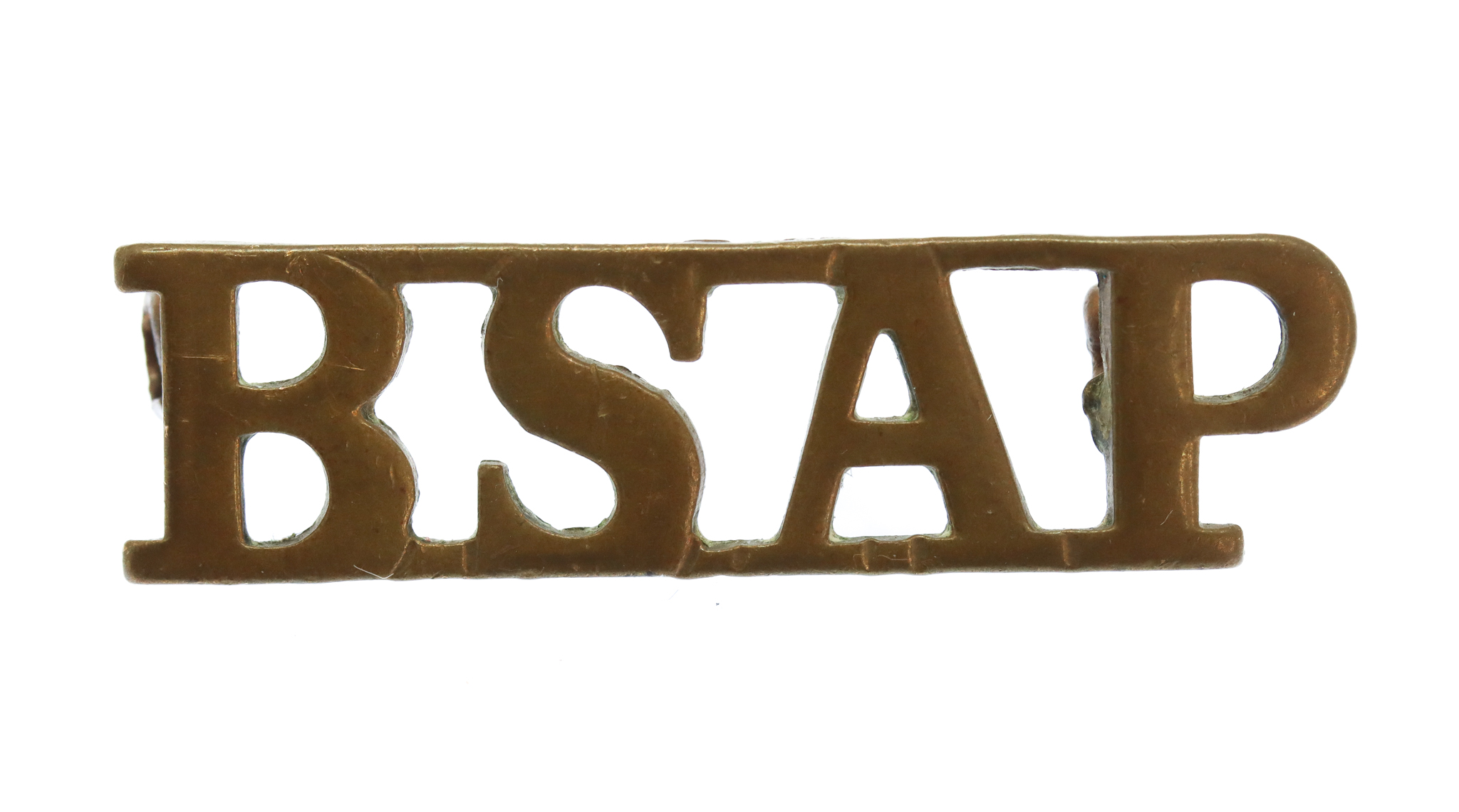 Rhodesia British South Africa Police (BSAP) Brass Shoulder Title