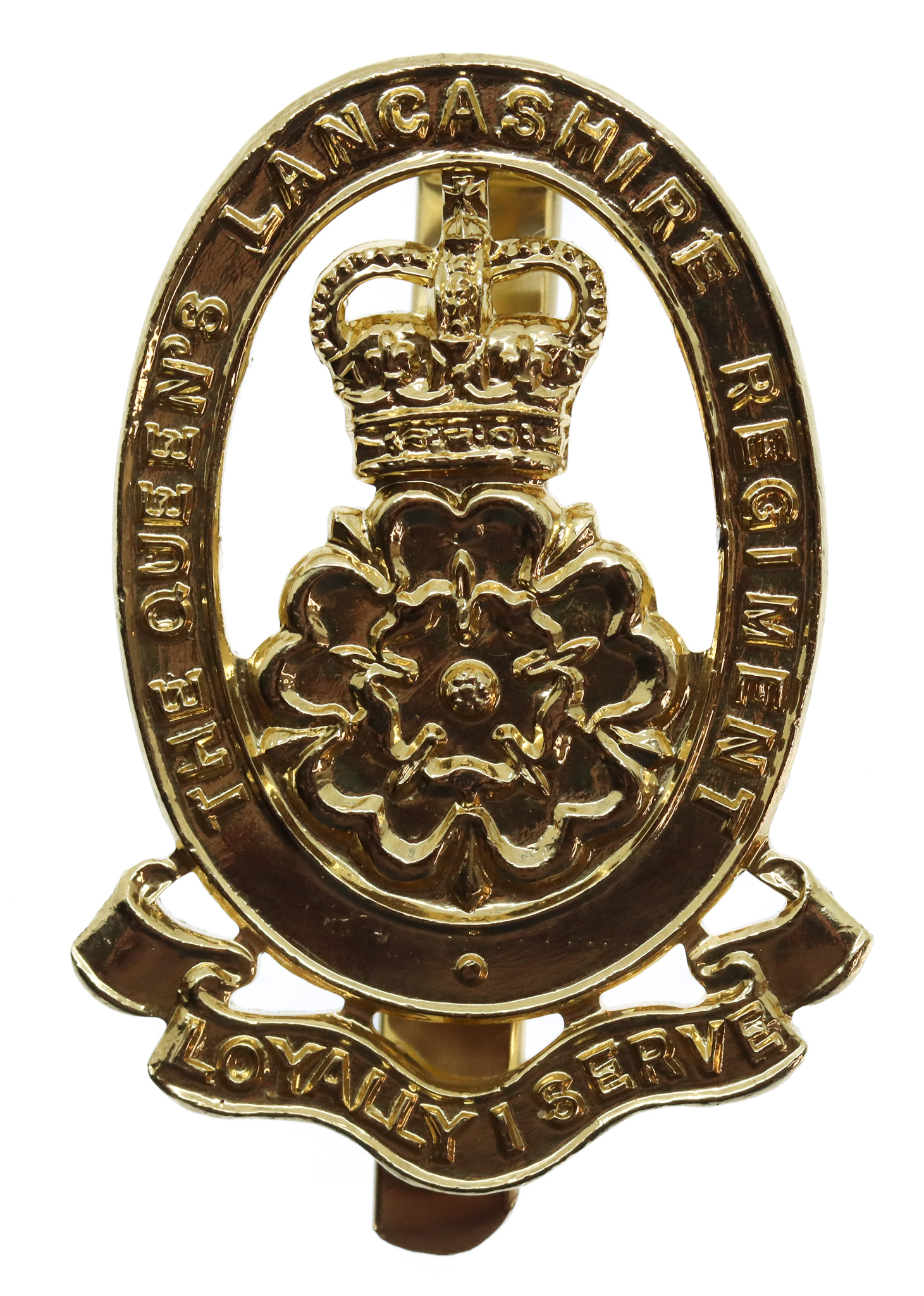 Queen's Lancashire Regiment Anodised (Staybrite) Cap Badge