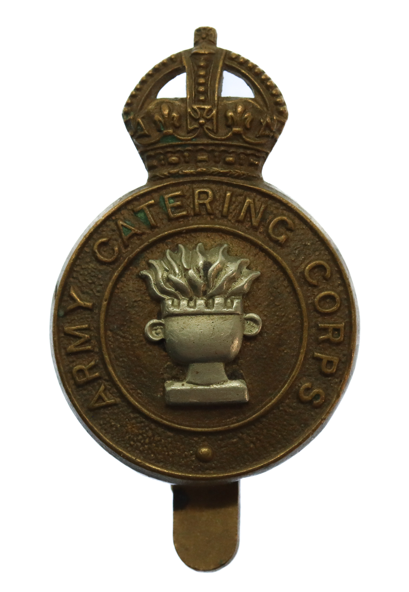 Army Catering Corps Bi-Metal Cap Badge - King's Crown