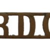 Royal Defence Corps (R.D.C.) Shoulder Title