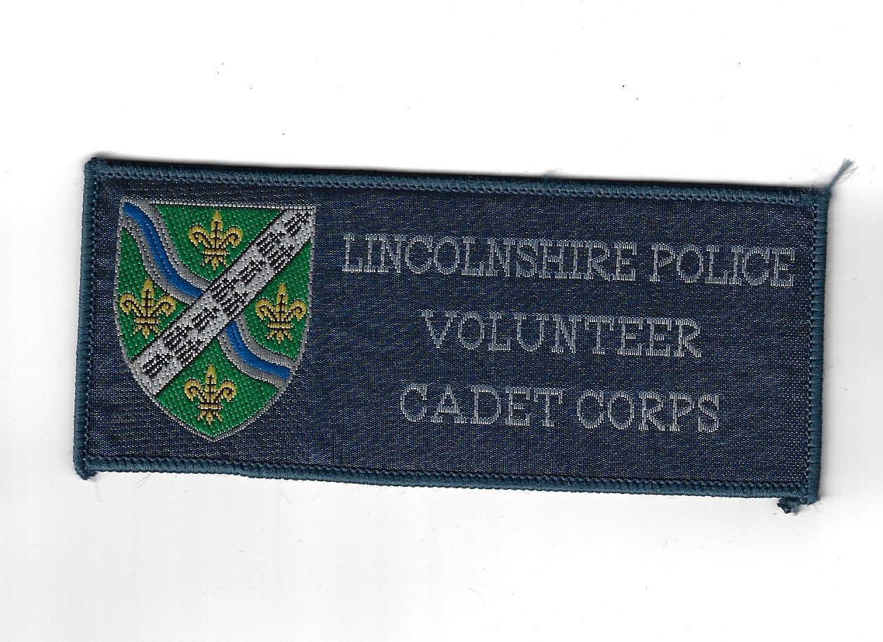Lincolnshire Police Volunteer Cadet Corps Cloth Uniform Patch Badge