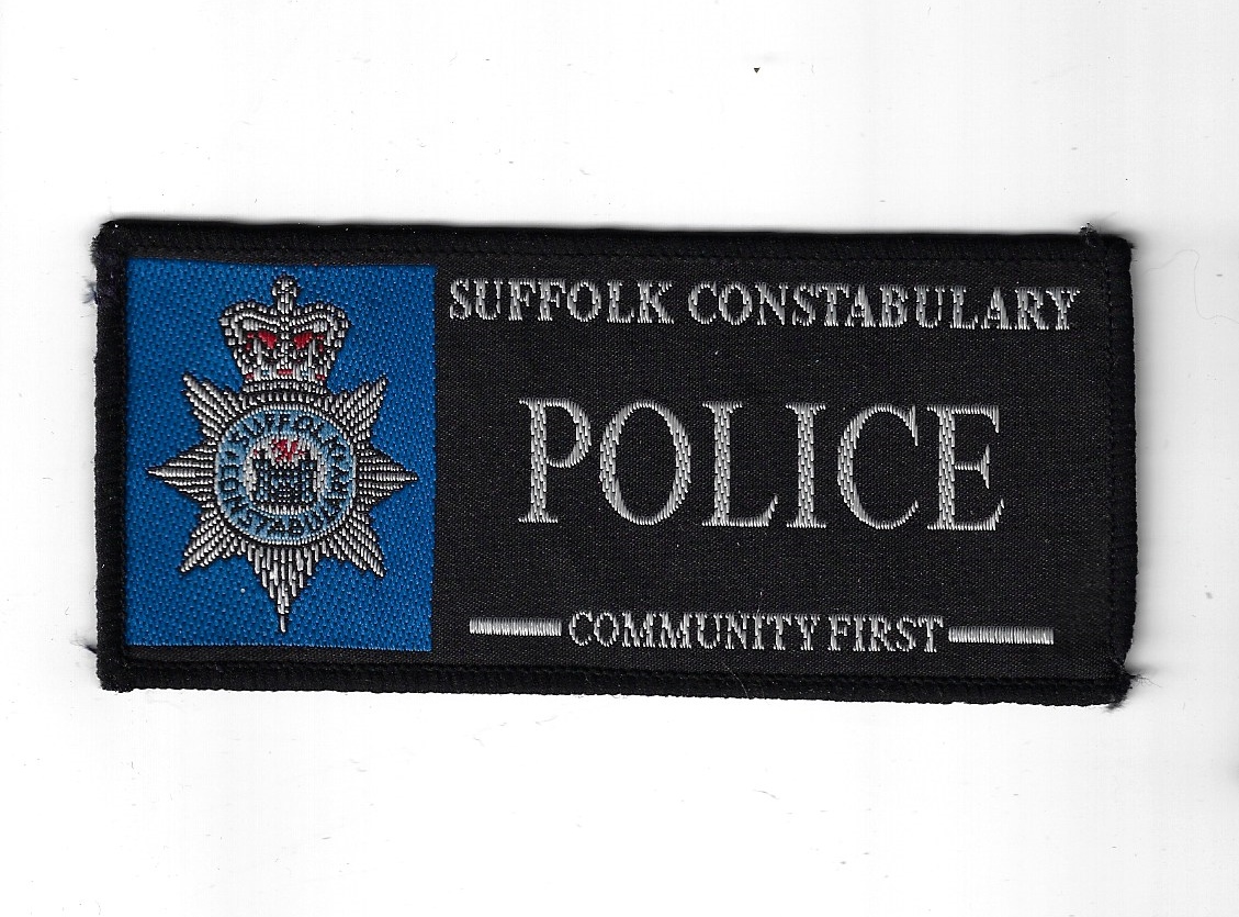 Suffolk Constabulary Police Cloth Uniform Patch Badge