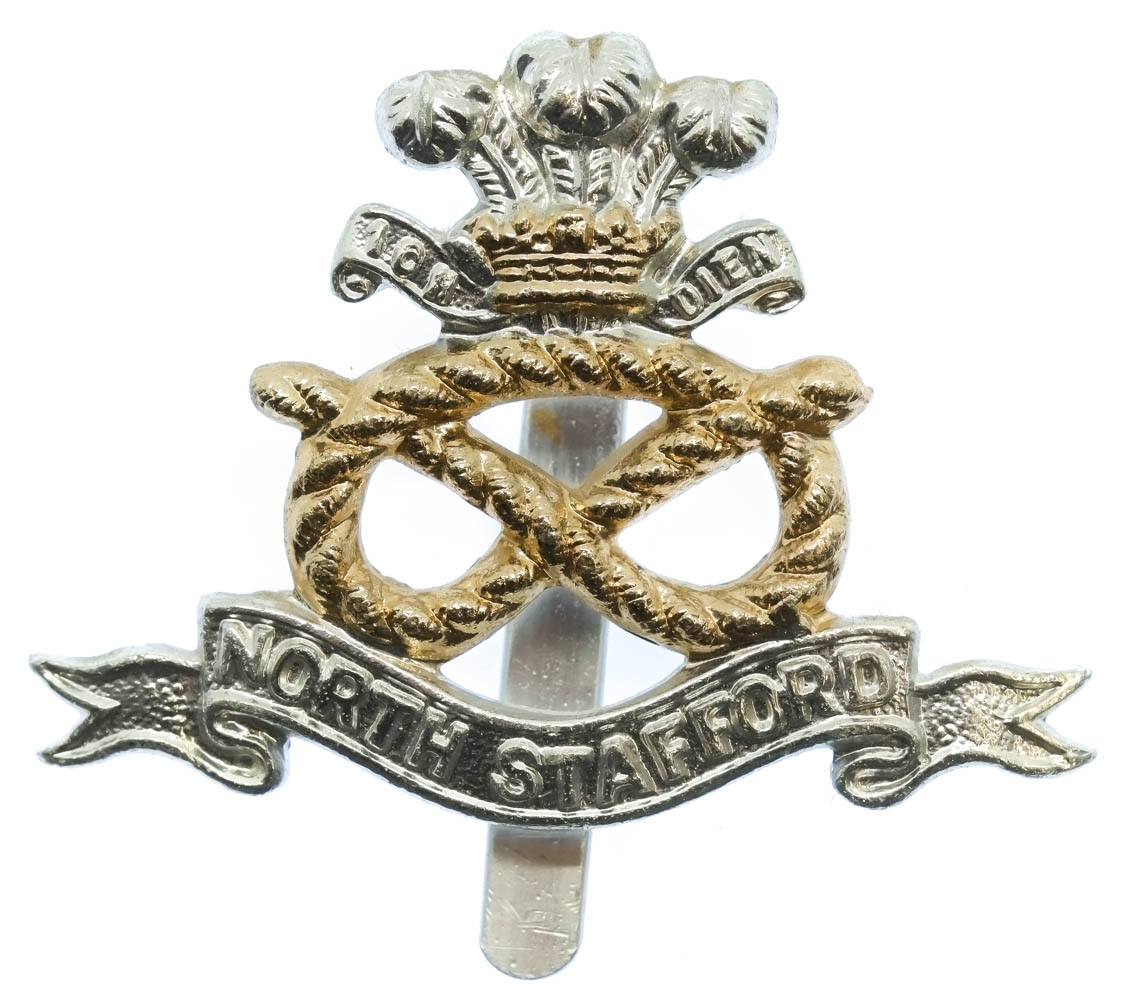 North Staffordshire Regiment Anodised (Staybrite) Cap Badge