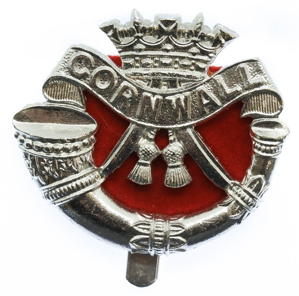 Duke of Cornwall's Light Infantry Anodised (Staybrite) Cap Badge