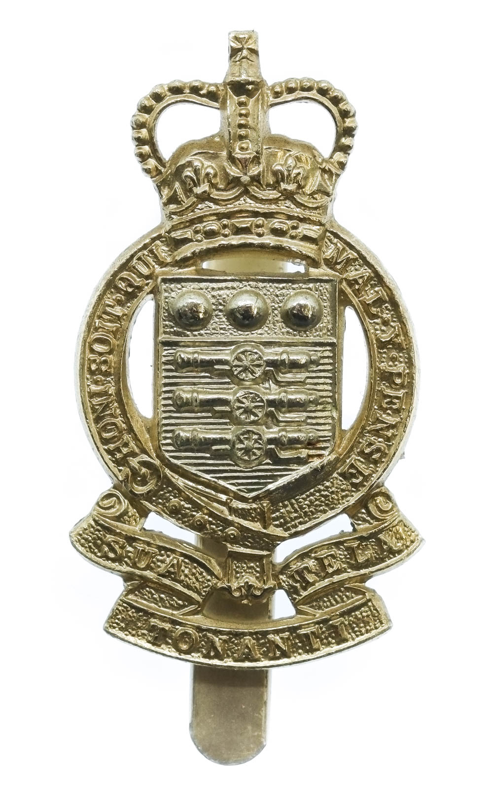Royal Army Ordnance Corps (R.A.O.C.) Anodised (Staybrite) Cap Badge 