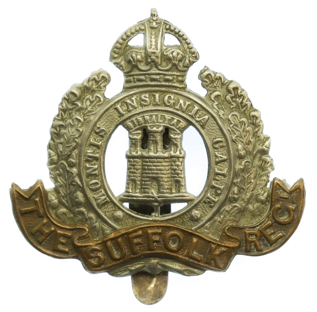 Suffolk Regiment Cap Badge - King's Crown