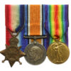 WW1 1914-15 Star Medal Trio - Pte. W.J. Dickson, Bedfordshire Regiment - Twice Wounded