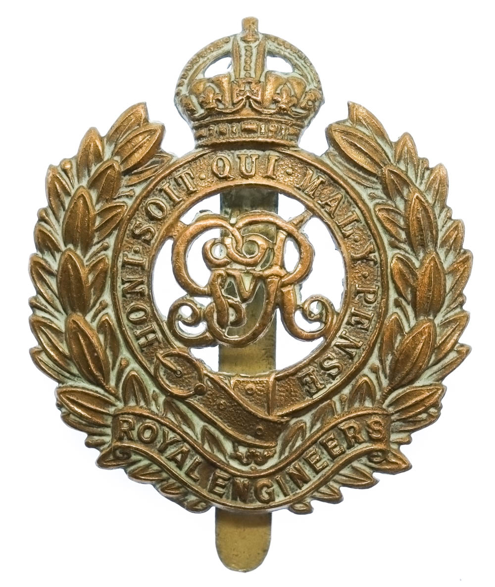 George V Royal Engineers Cap Badge