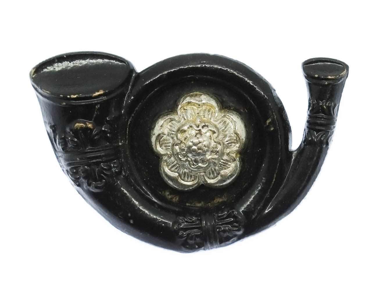 King's Own Yorkshire Light Infantry (K.O.Y.L.I.) Officer's Blackened Cap Badge
