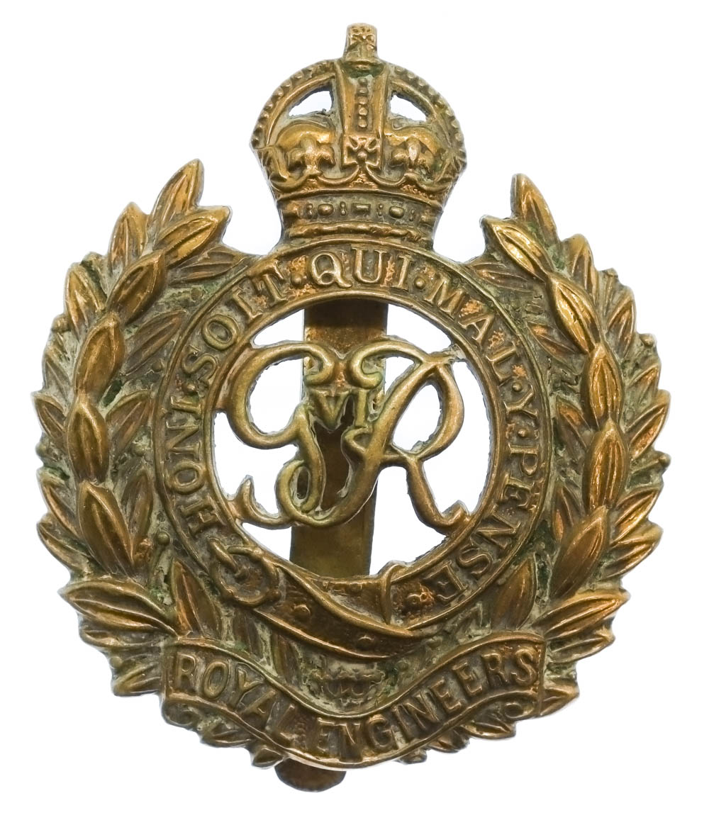 George VI Royal Engineers Cap Badge