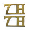 Pair of 7th Hussars (7H) Shoulder Titles