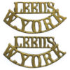 Pair of WW1 1st & 2nd Leeds Pals Bns. West Yorkshire Regiment (LEEDS/W.YORK) Shoulder Titles