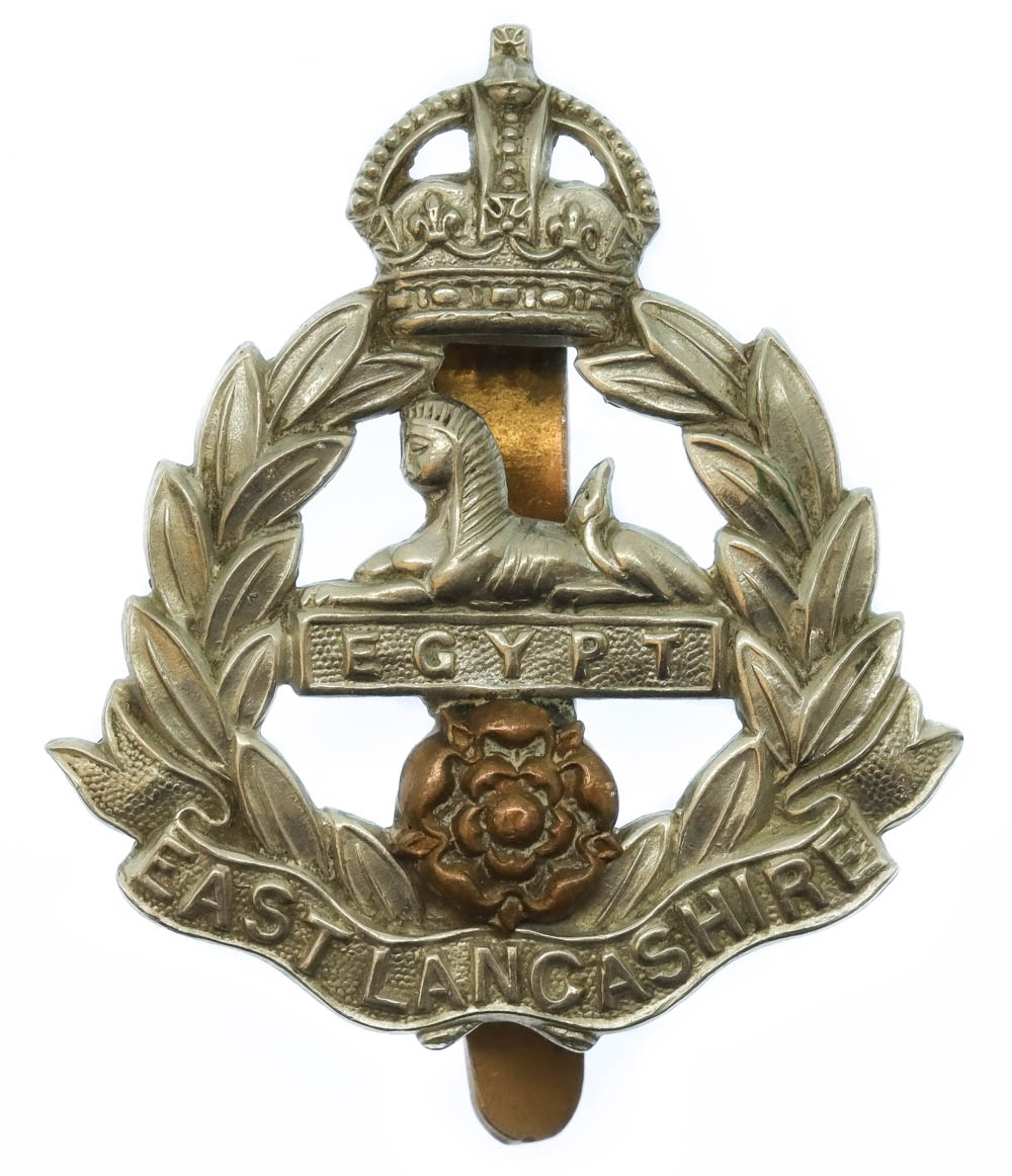 East Lancashire Regiment Cap Badge - King's Crown