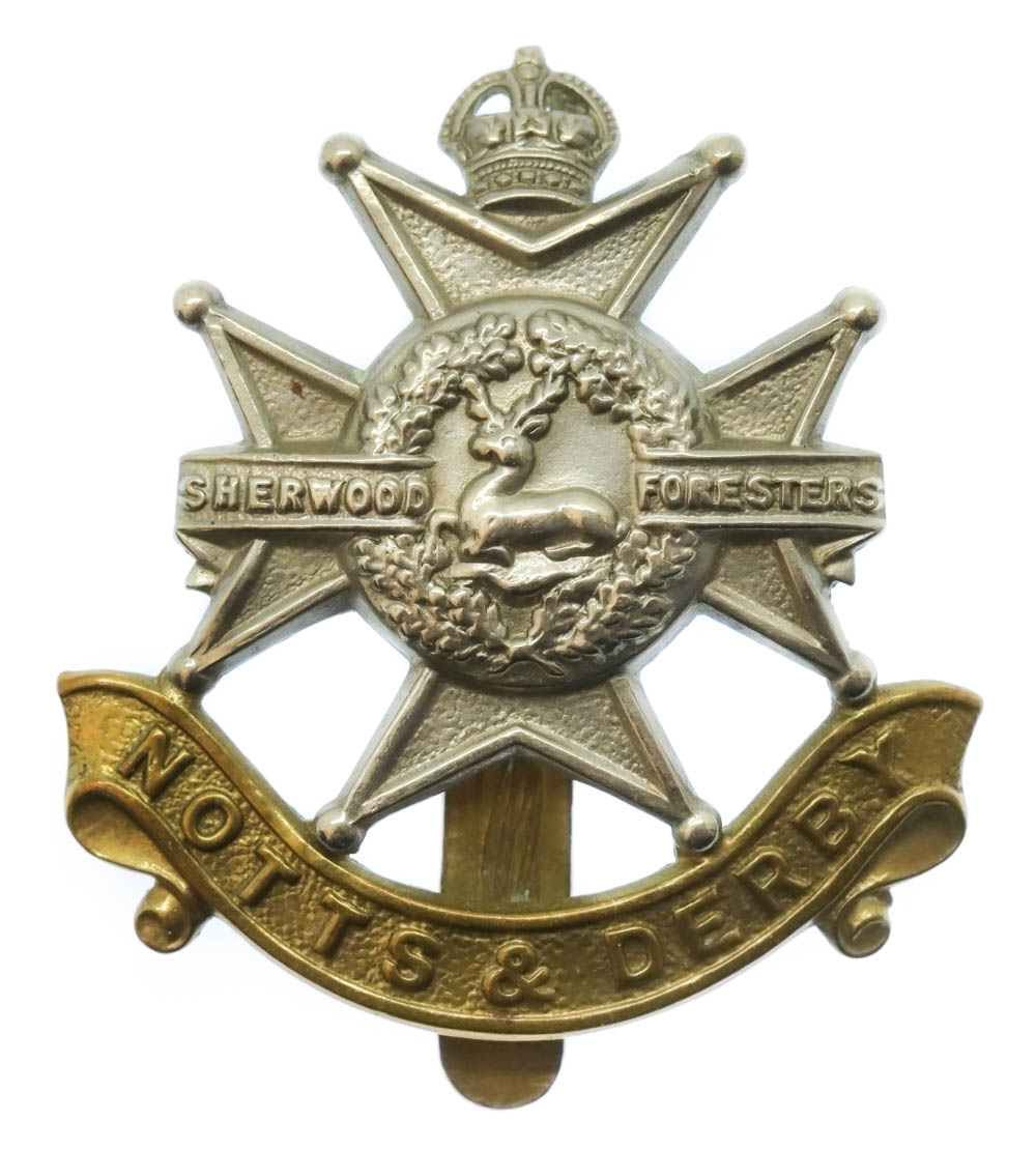 Notts & Derby Regiment (Sherwood Foresters) Cap Badge 