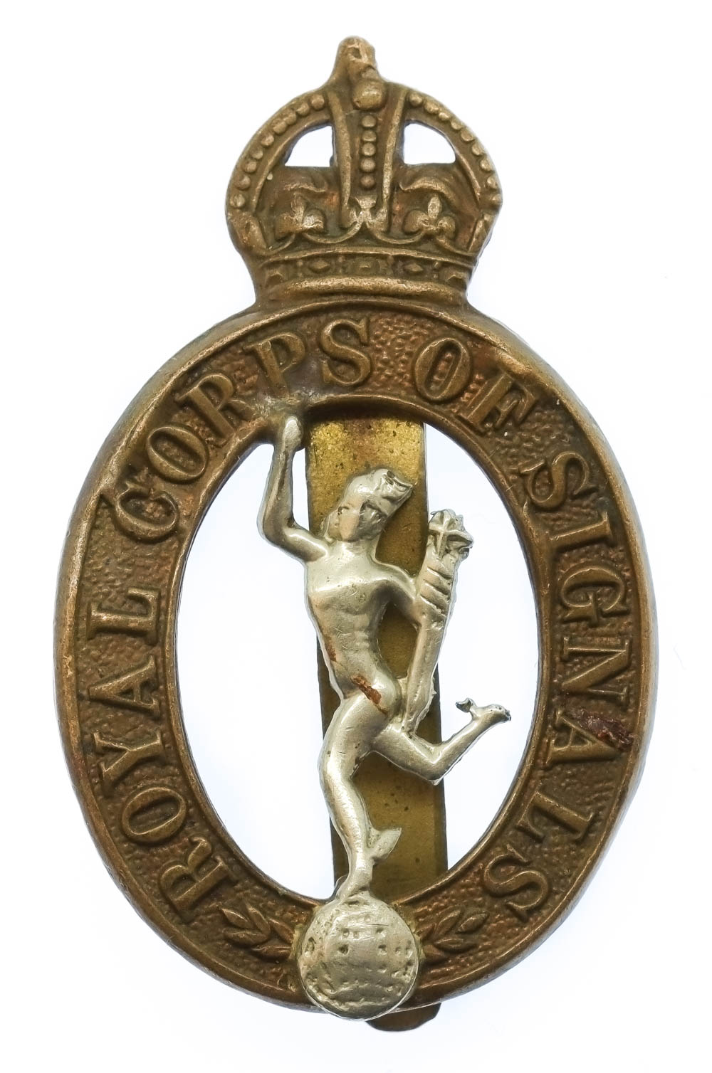 Royal Corps of Signals Cap Badge - King's Crown (1st Pattern)