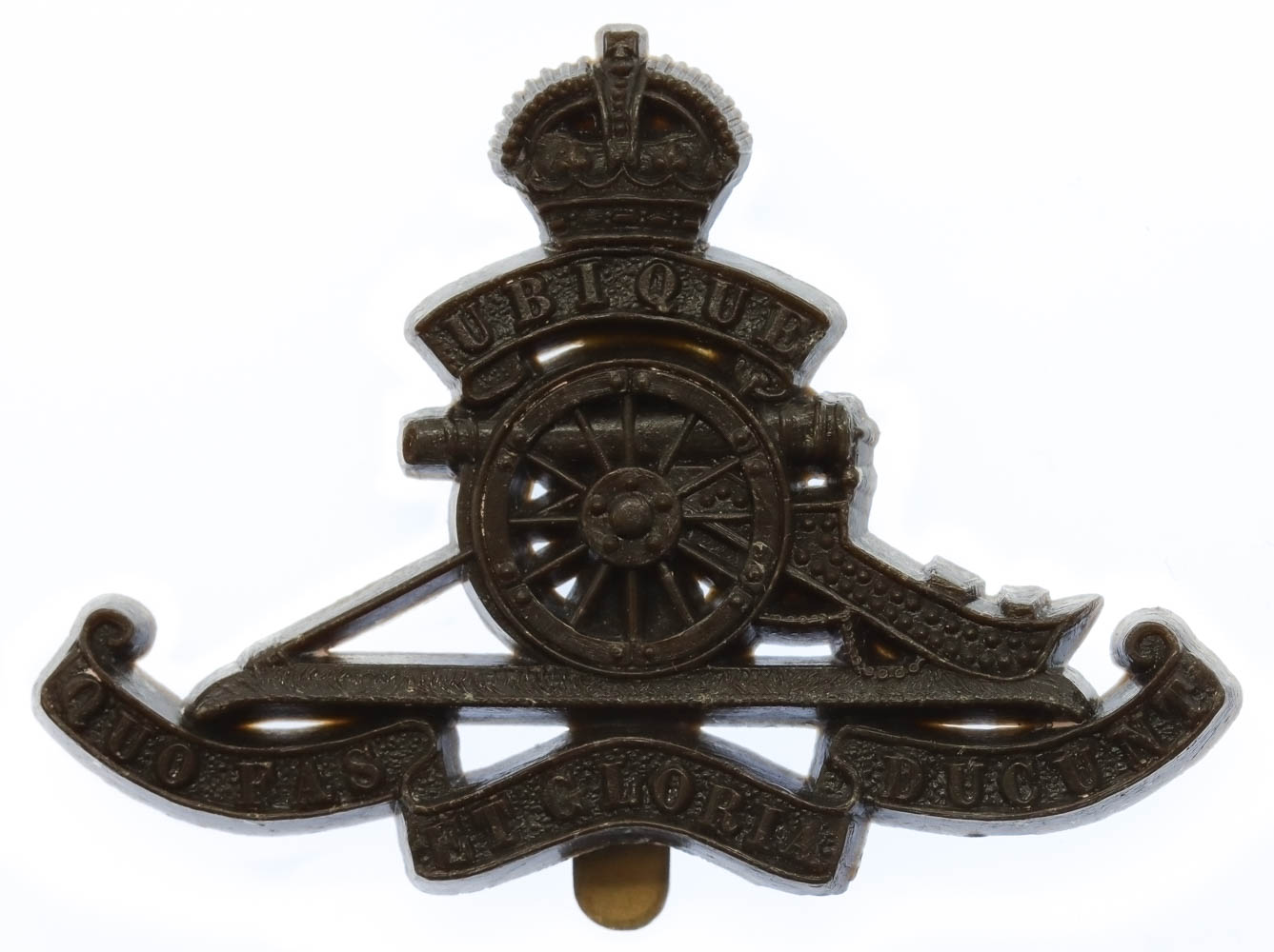 Royal Artillery WW2 Plastic Economy Cap Badge