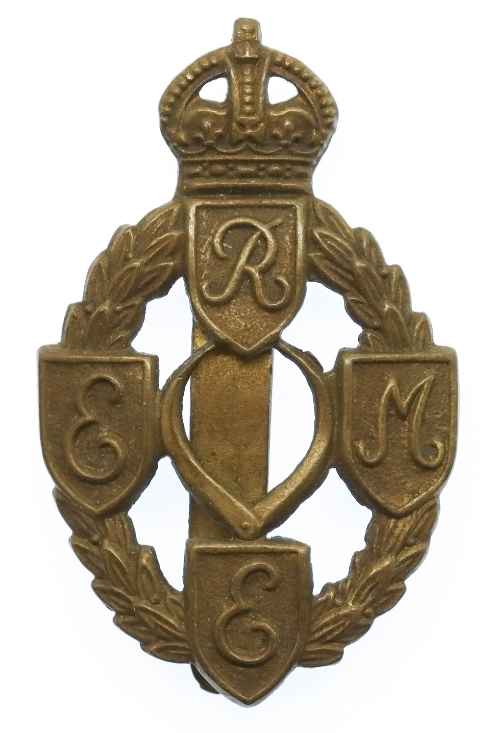 Royal Electrical & Mechanical Engineers (R.E.M.E.) Cap Badge - King's Crown