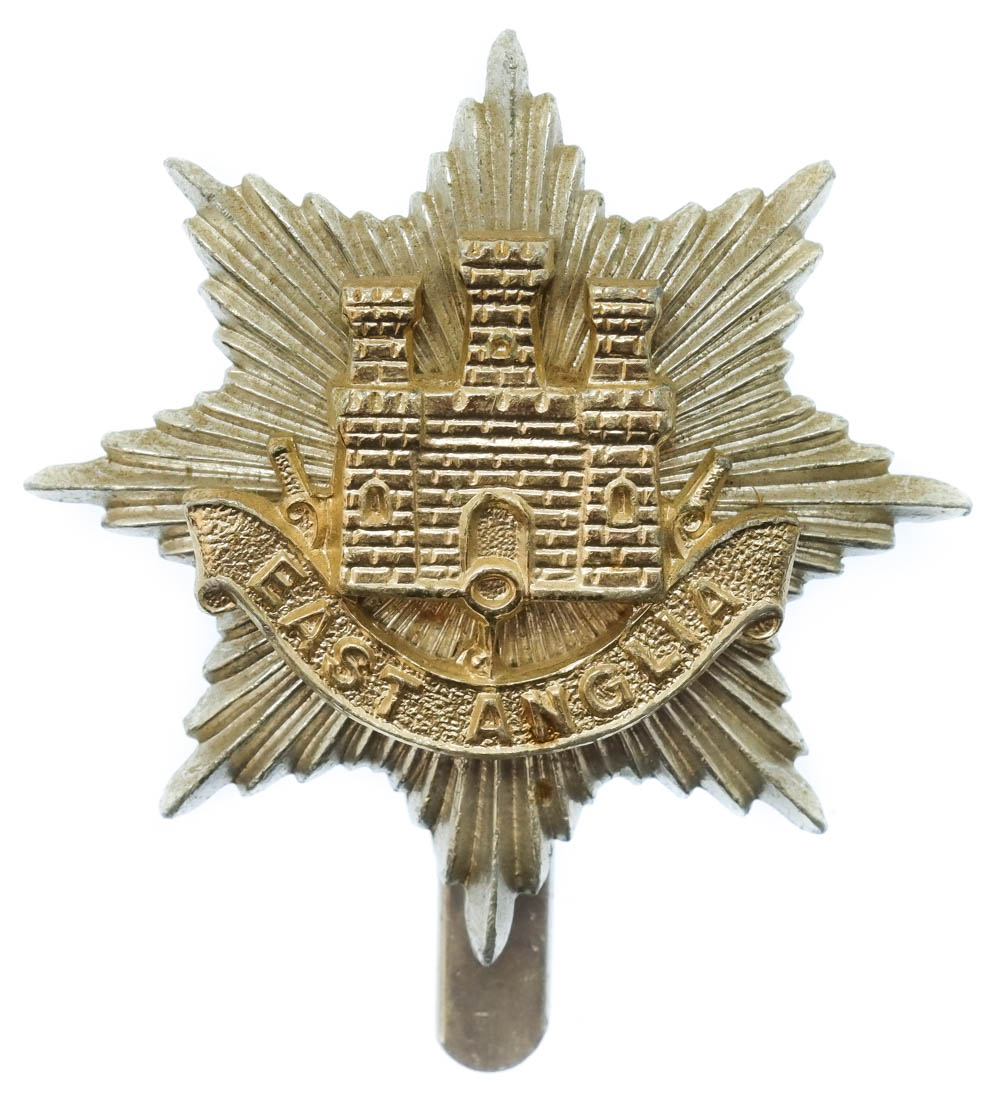 East Anglian Brigade Anodised (Staybrite) Cap Badge