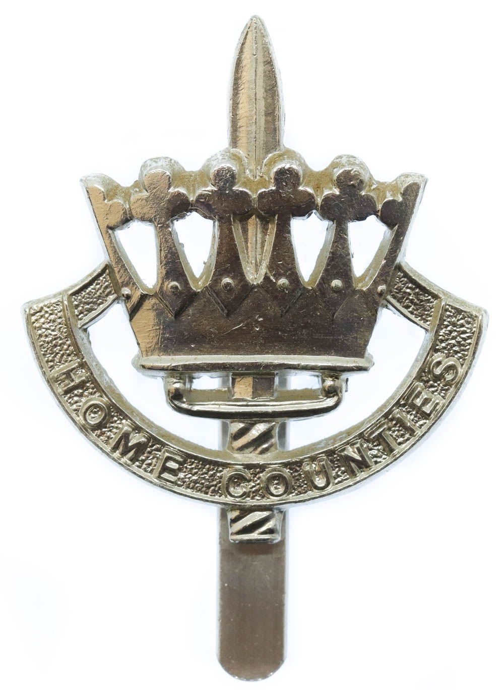 Home Counties Brigade Anodised (Staybrite) Cap Badge