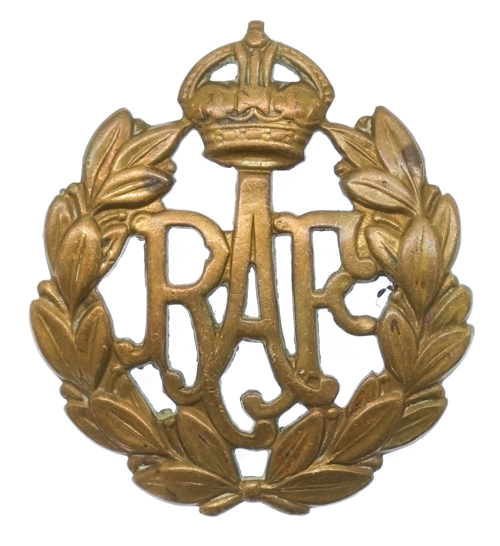 Royal Air Force (R.A.F.) Cap Badge - King's Crown