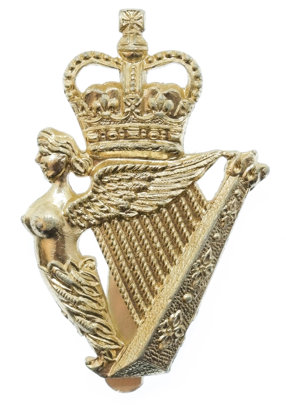 Ulster Defence Regiment (U.D.R.) Anodised (Staybrite) Cap Badge