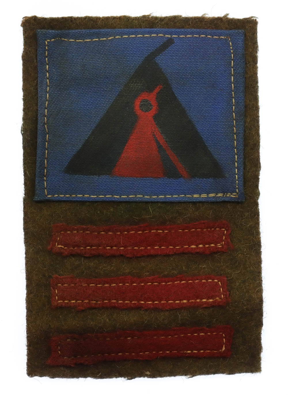 WW2 59th (Staffordshire) Division 197th Brigade Battle Dress Combination Formation Sign Insignia