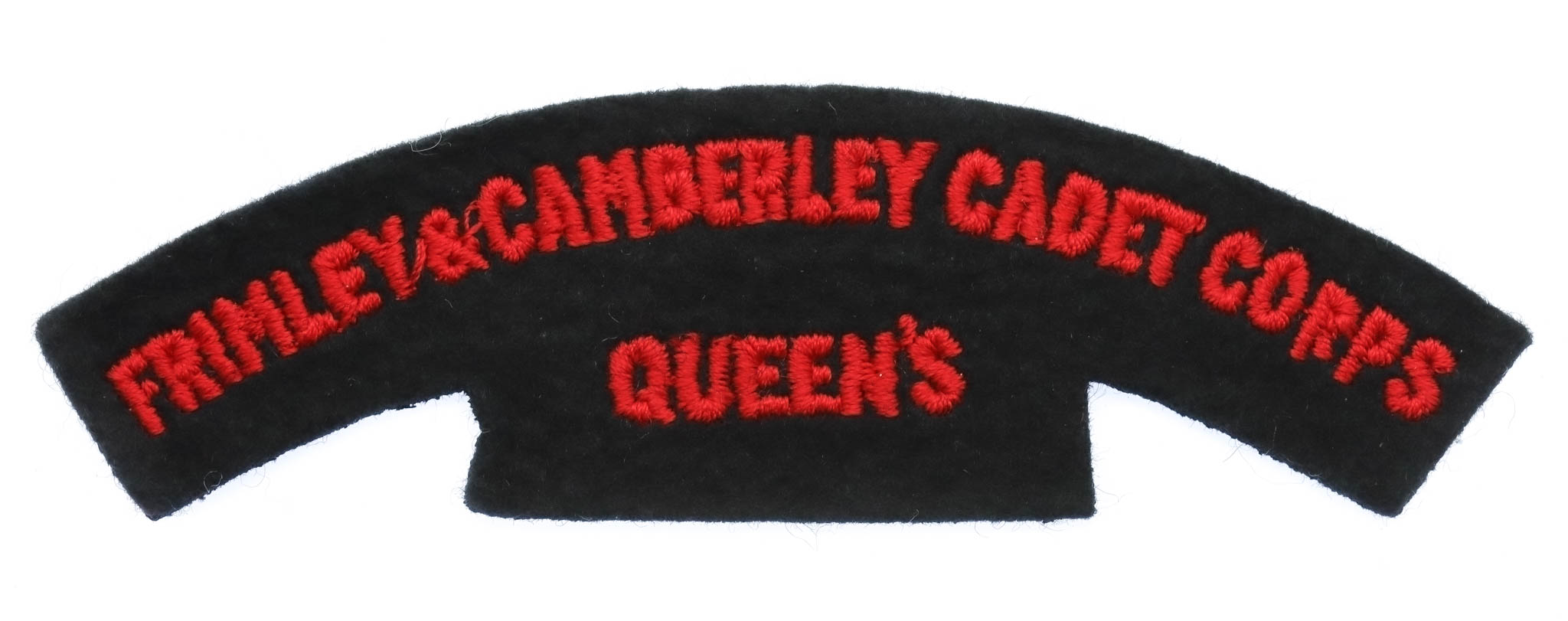Frimley & Camberley Cadet Corps Queen's Cloth Shoulder Title