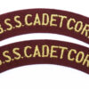 Pair of Grenada Boys Secondary School Cadet Corps (G.B.S.S. CADET CORPS) Cloth Shoulder Titles