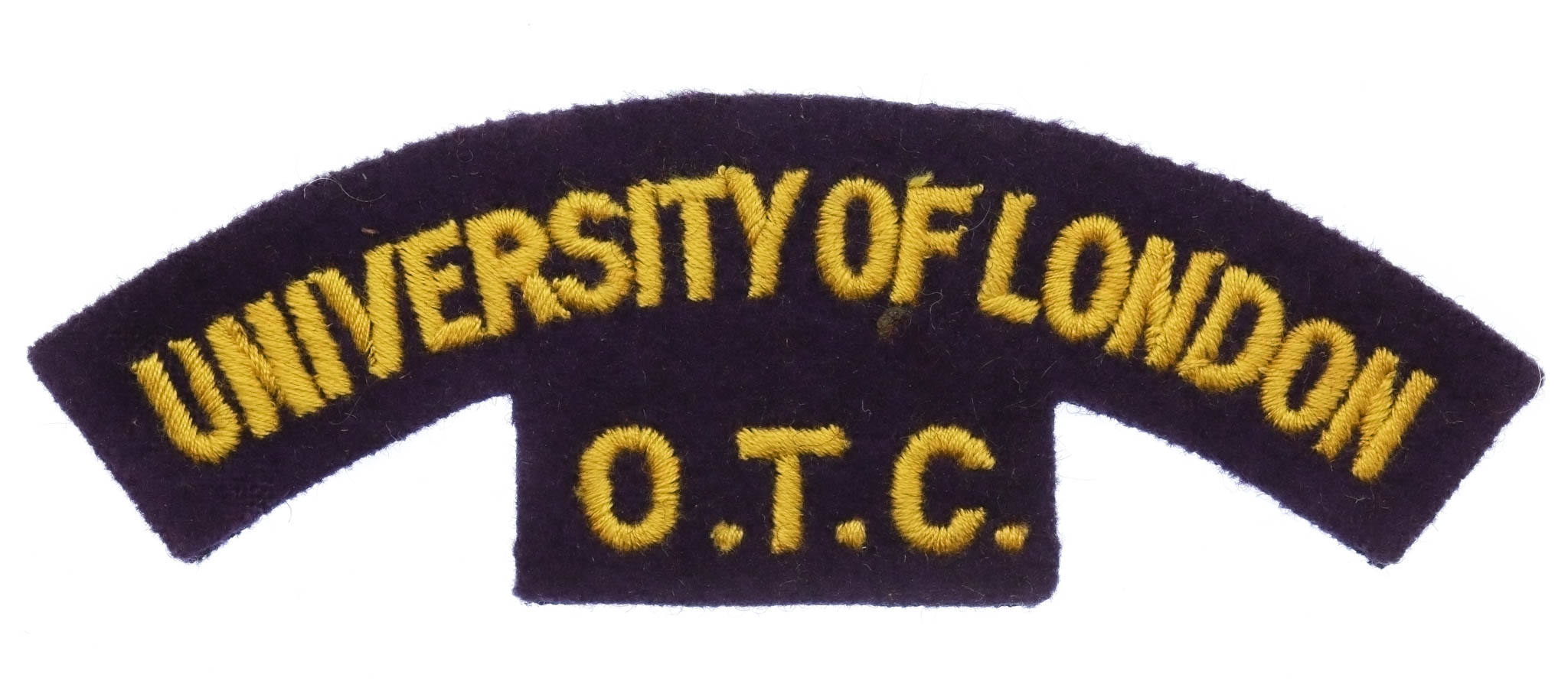 University of London O.T.C. (UNIVERSITY OF LONDON/O.T.C.) Cloth Shoulder Title