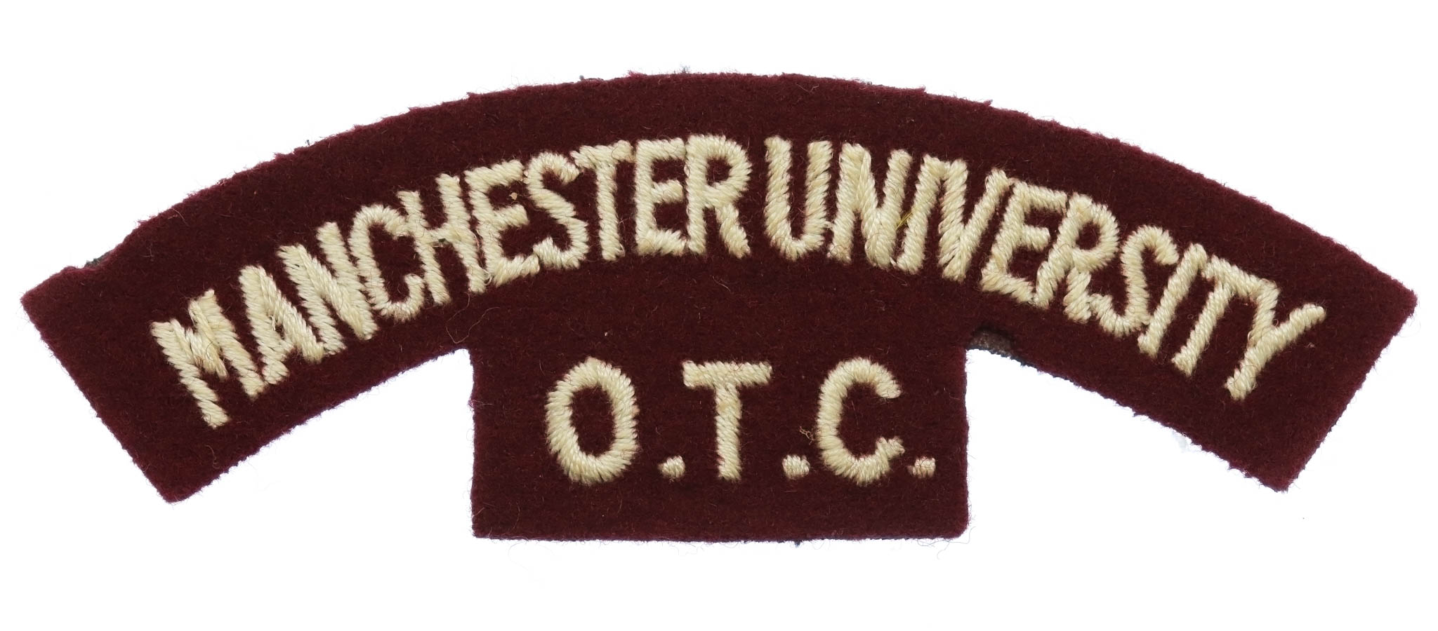 Manchester University O.T.C. (MANCHESTER UNIVERSITY/O.T.C.) Cloth Shoulder Title